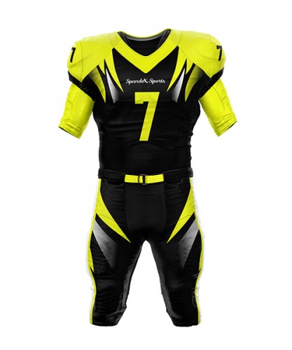 Custom football jerseys and uniforms at America's fastest order-to-delivery. Don't compromise on speed or quality. Spandex Sports can make it happen.