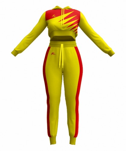 Custom Athleisure Crop Tracksuit Stylish and Functional Set