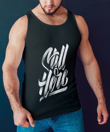 Shine Black Men Tank Top